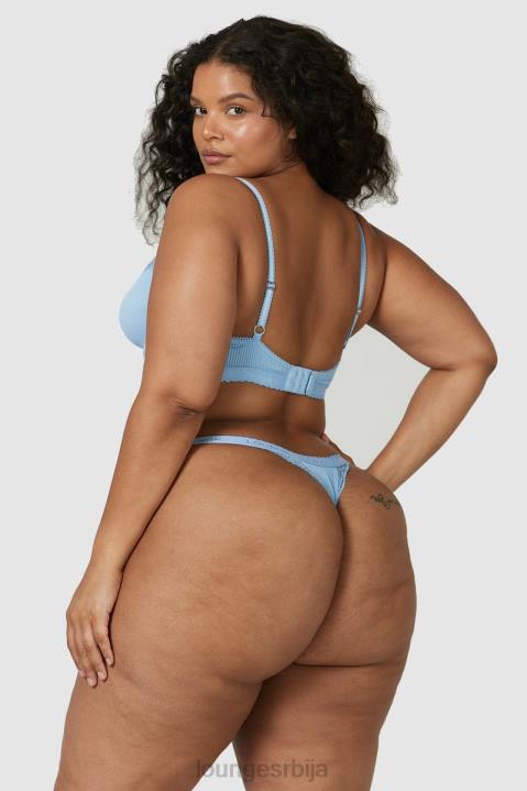 ребрасти балконски грудњак и танге/гаћице Жене Lounge Доњи веш JPFL89 Плави