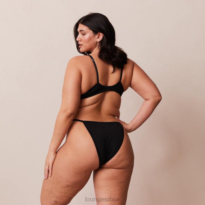 сет класичних грудњака са кратким мајицама и тангица/гаћица Жене Lounge Доњи веш JPFL91 црн
