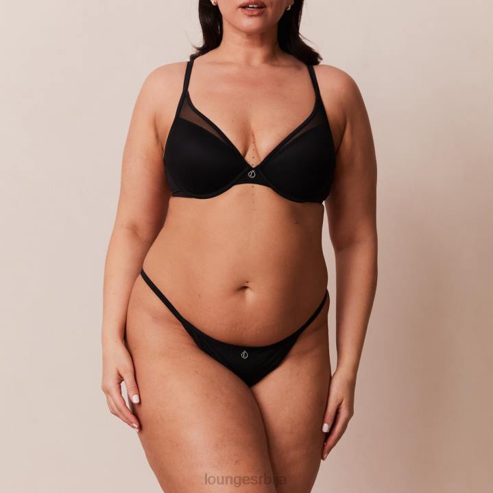 сет класичних грудњака са кратким мајицама и тангица/гаћица Жене Lounge Доњи веш JPFL91 црн