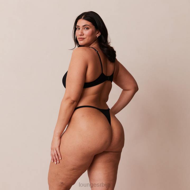 сет класичних грудњака са кратким мајицама и тангица/гаћица Жене Lounge Доњи веш JPFL91 црн