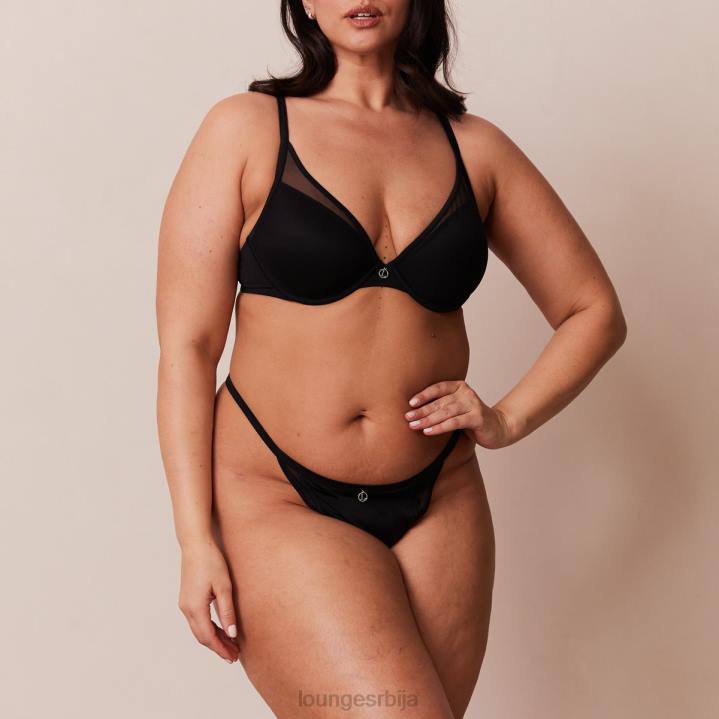 сет класичних грудњака са кратким мајицама и тангица/гаћица Жене Lounge Доњи веш JPFL91 црн