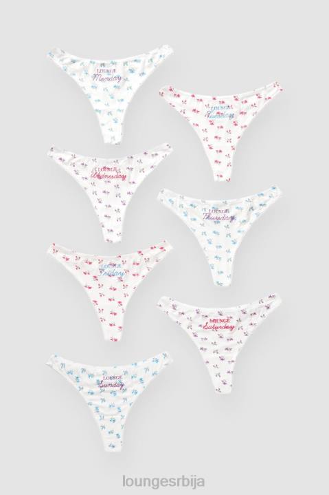 танге за дане у недељи (7 паковања) Жене Lounge Доњи веш JPFL701 принт