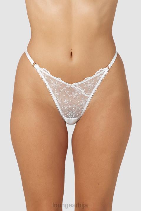 уске гаћице отворених леђа Жене Lounge Доњи веш JPFL255 бео