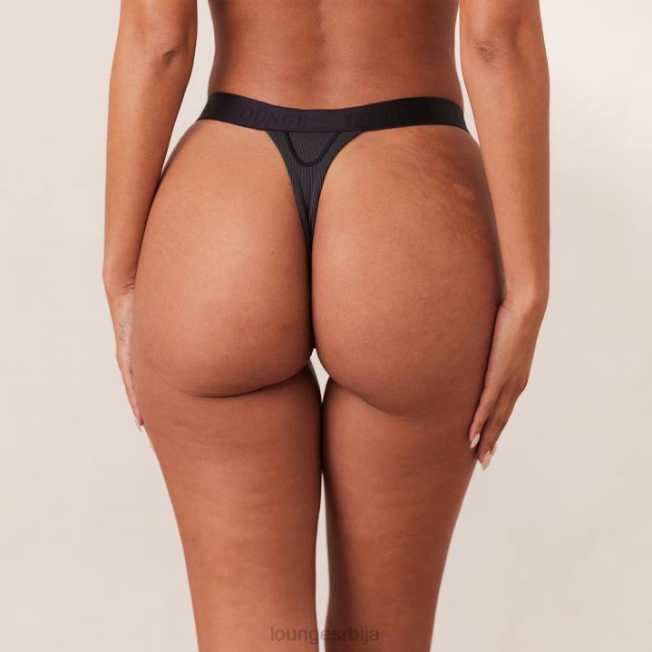 ребрасте умне танге Жене Lounge Доњи веш JPFL451 црн
