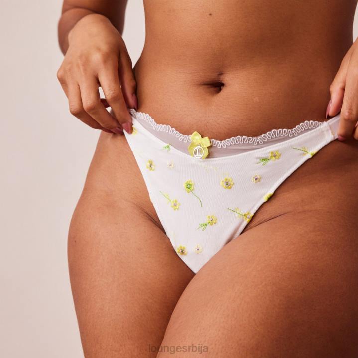 ребрасте танге са цветним троуглом Жене Lounge Доњи веш JPFL469 бео