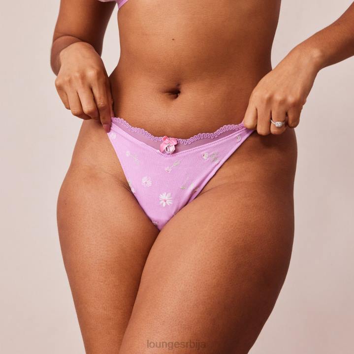 ребрасте танге са цветним троуглом Жене Lounge Доњи веш JPFL470 лаванда розе