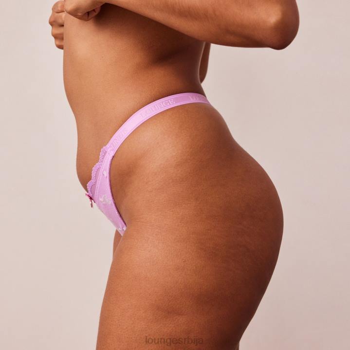 ребрасте танге са цветним троуглом Жене Lounge Доњи веш JPFL470 лаванда розе