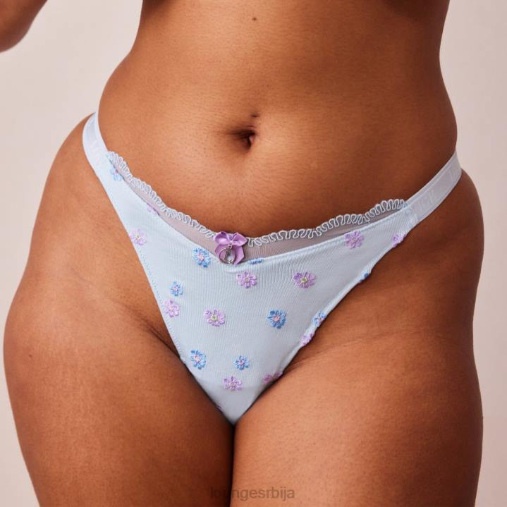 ребрасте танге са цветним троуглом Жене Lounge Доњи веш JPFL471 Плави