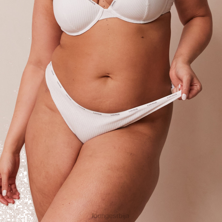 тако меке ребрасте танге Жене Lounge Доњи веш JPFL693 бео