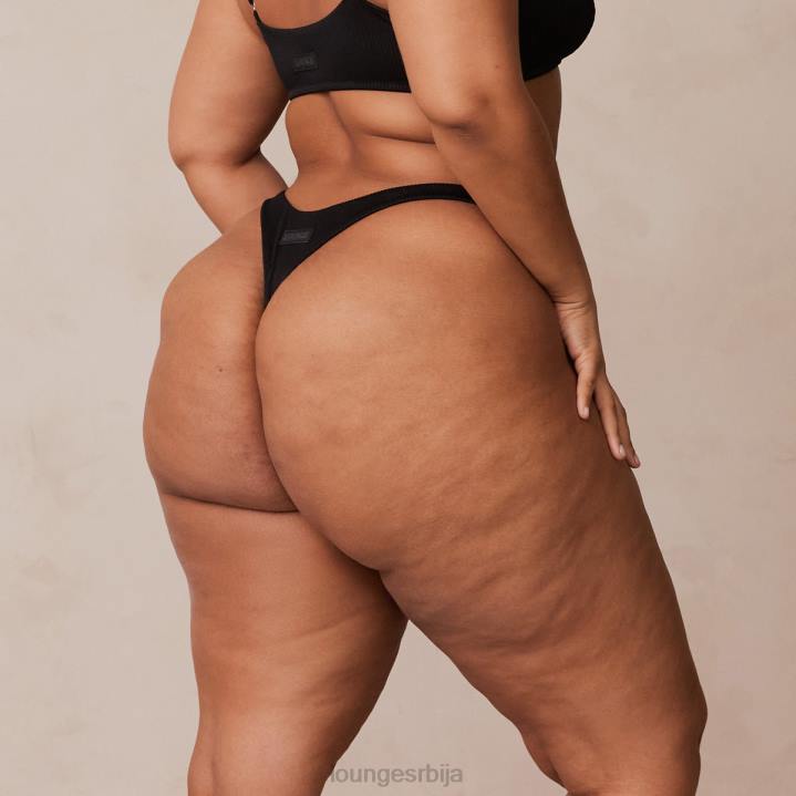 ребрасте танге у облику троугла Жене Lounge Доњи веш JPFL698 црн