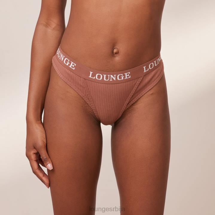 ултра комфорне ребрасте танге Жене Lounge Доњи веш JPFL716 моцха