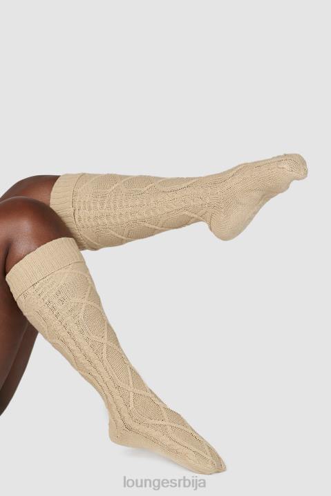 удобне плетене чарапе до колена Жене Lounge Одећа JPFL940 минк