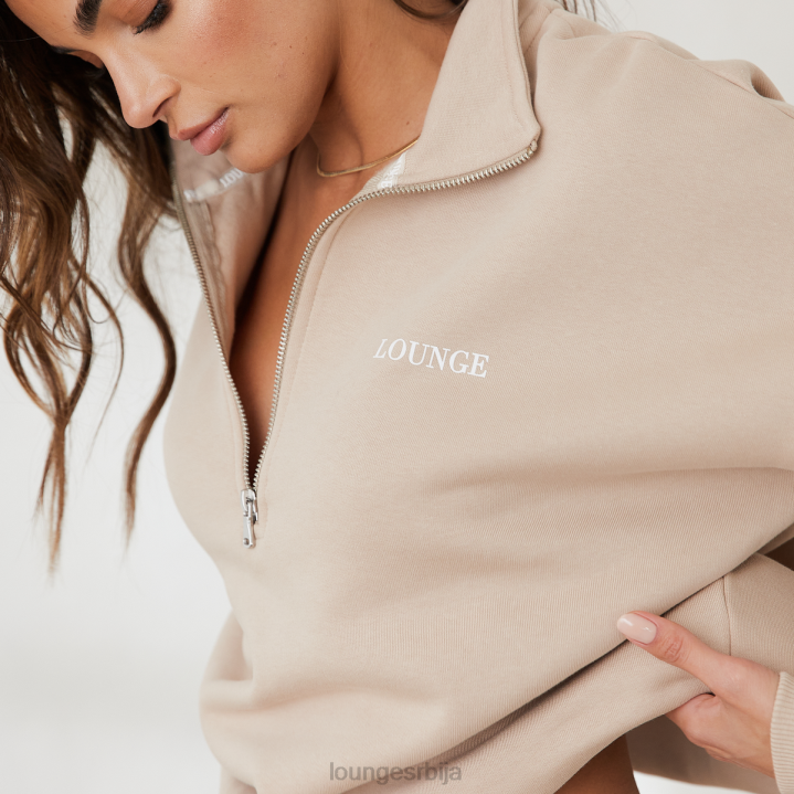 есенцијални велики џемпер са патент затварачем Жене Lounge Одећа JPFL873 песак