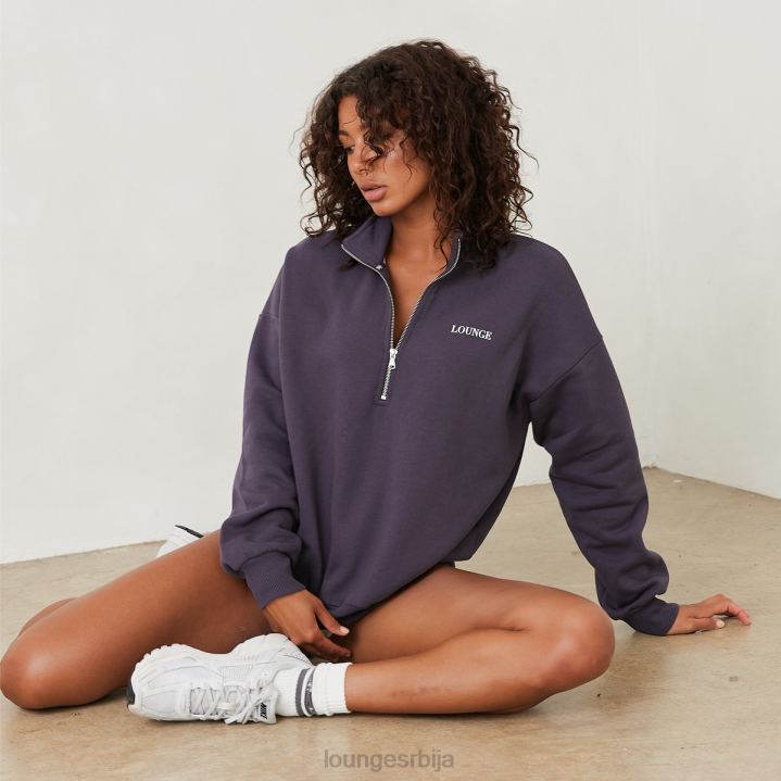 есенцијални велики џемпер са патент затварачем Жене Lounge Одећа JPFL874 димљено плаво