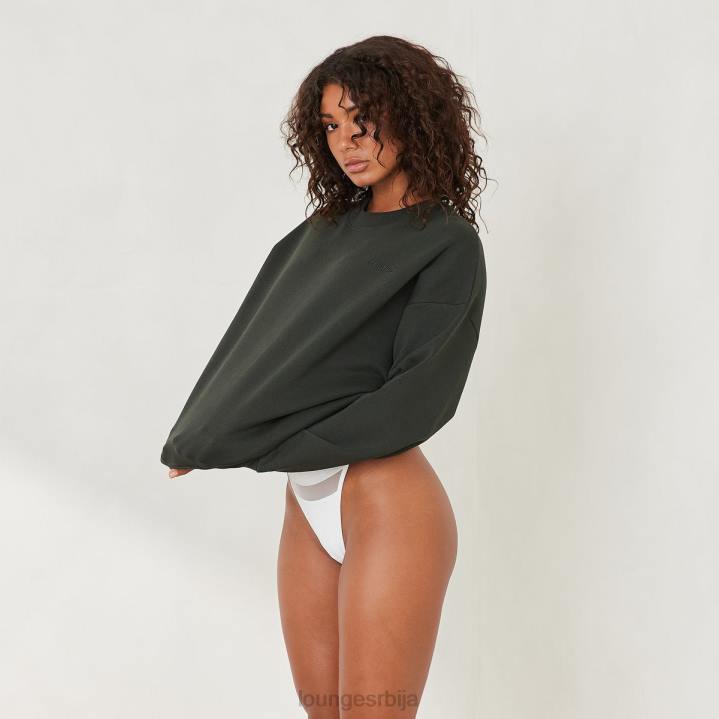 основни џемпер са широким изрезом Жене Lounge Одећа JPFL880 бор зелен