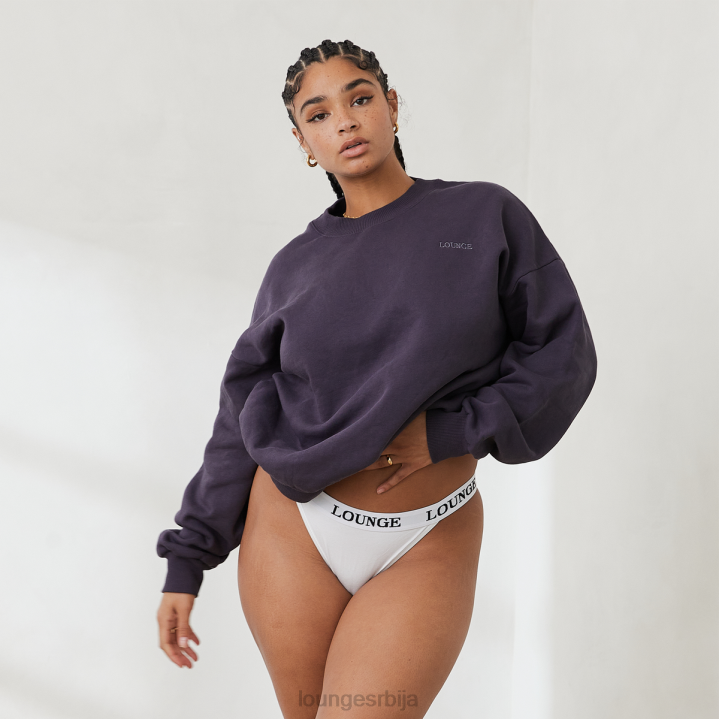 основни џемпер са широким изрезом Жене Lounge Одећа JPFL885 димљено плаво
