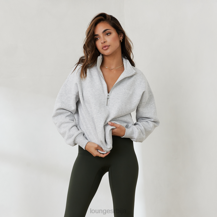 есенцијални велики џемпер са патент затварачем Жене Lounge Одећа JPFL887 мраз меланге