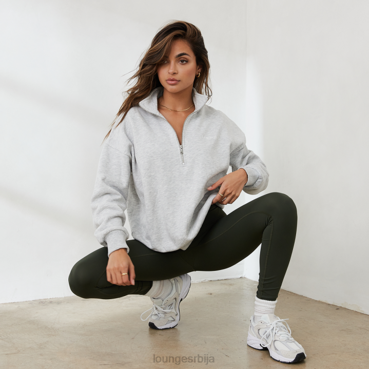 есенцијални велики џемпер са патент затварачем Жене Lounge Одећа JPFL887 мраз меланге