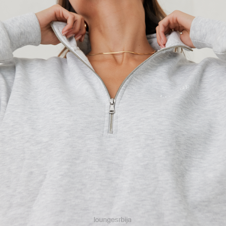 есенцијални велики џемпер са патент затварачем Жене Lounge Одећа JPFL887 мраз меланге