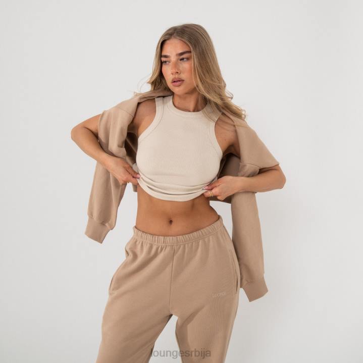 ребрасти тркач бацк топ к јесс хунт Жене Lounge Одећа JPFL796 кост