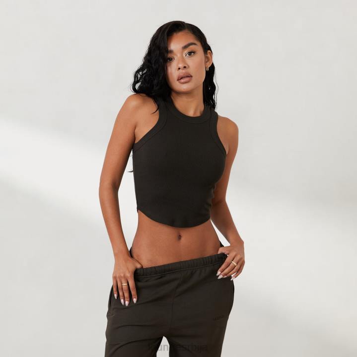 ребрасти тркач бацк топ к јесс хунт Жене Lounge Одећа JPFL803 опрано црно