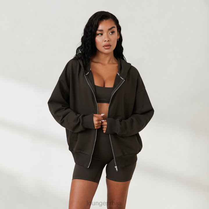 превелика дуксерица са рајсфершлусом к Јесс Хунт Жене Lounge Одећа JPFL805 опрано црно