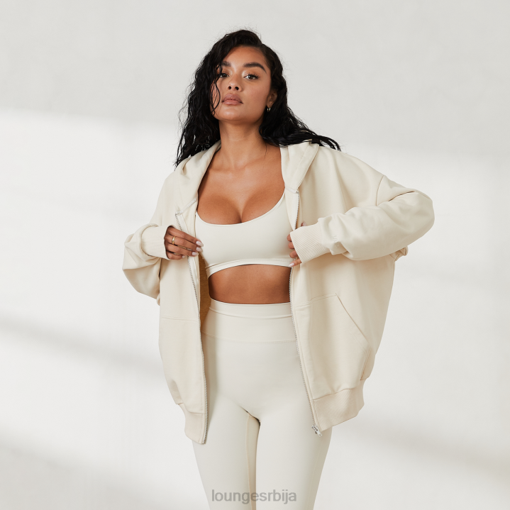 превелика дуксерица са рајсфершлусом к Јесс Хунт Жене Lounge Одећа JPFL807 кост