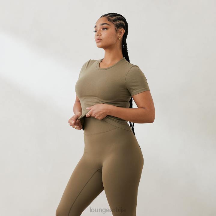 есенцијална мајица кратких рукава Жене Lounge Одећа JPFL832 маслина