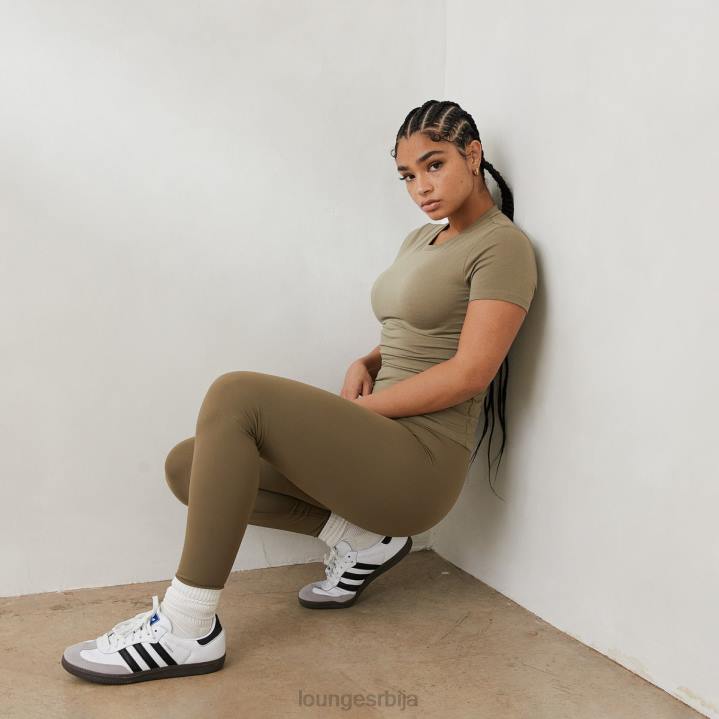 есенцијална мајица кратких рукава Жене Lounge Одећа JPFL832 маслина