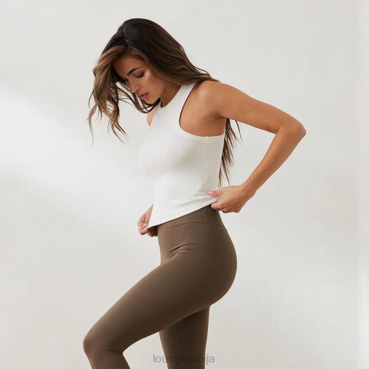 есенцијални ребрасти горњи део Жене Lounge Одећа JPFL835 бело