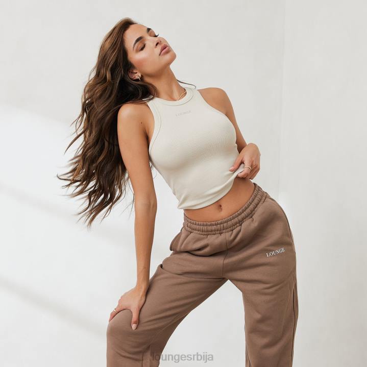 есенцијални ребрасти горњи део Жене Lounge Одећа JPFL837 крем