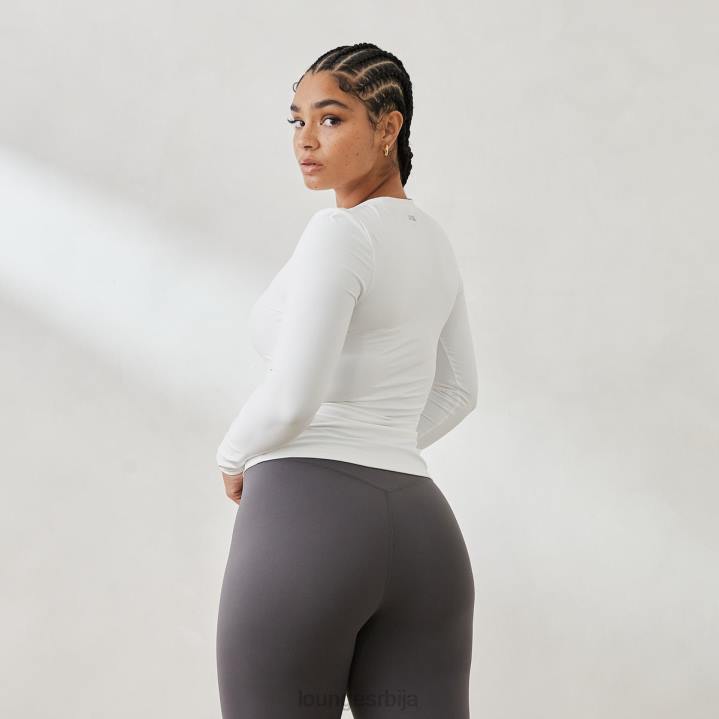 основни горњи део са рајсфершлусом са дугим рукавима Жене Lounge Одећа JPFL850 бело