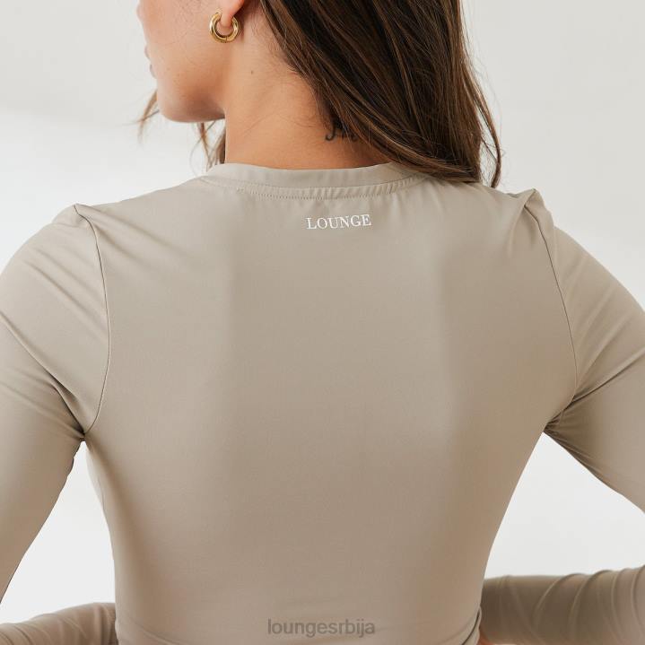 основни горњи део са рајсфершлусом са дугим рукавима Жене Lounge Одећа JPFL862 зоб