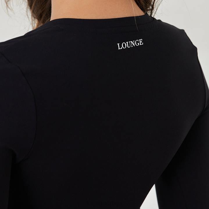 основни горњи део са рајсфершлусом са дугим рукавима Жене Lounge Одећа JPFL863 црн