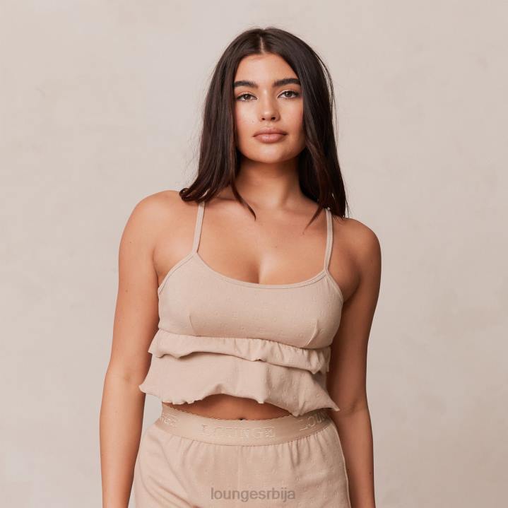 пиџама с воланом Жене Lounge Одећа JPFL916 минк