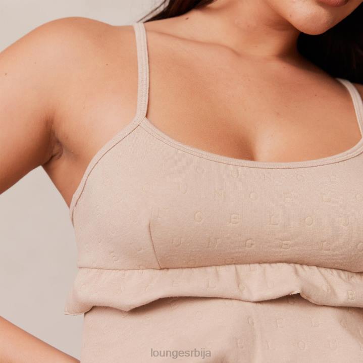 пиџама с воланом Жене Lounge Одећа JPFL916 минк