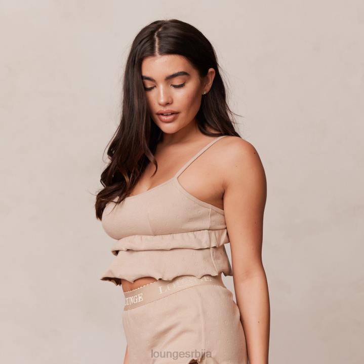 пиџама с воланом Жене Lounge Одећа JPFL916 минк