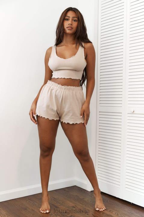 шортс пиџаме са воланима Жене Lounge Одећа JPFL925 минк