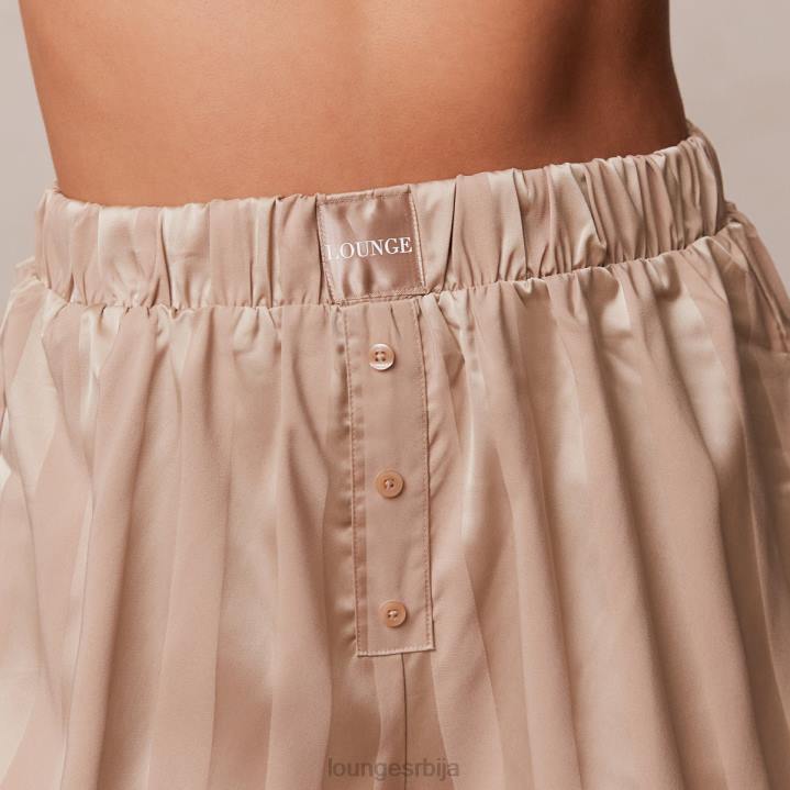 пругасте сатенске пиџаме Жене Lounge Одећа JPFL926 минк