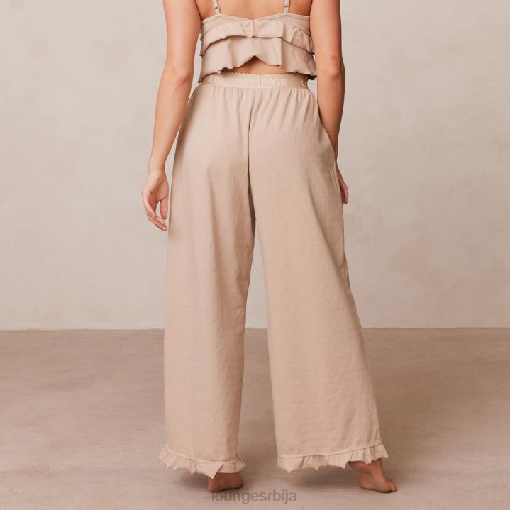 пиџама панталоне са наборима Жене Lounge Одећа JPFL936 минк