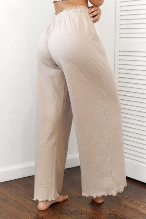 пиџама панталоне са воланима Жене Lounge Одећа JPFL942 минк