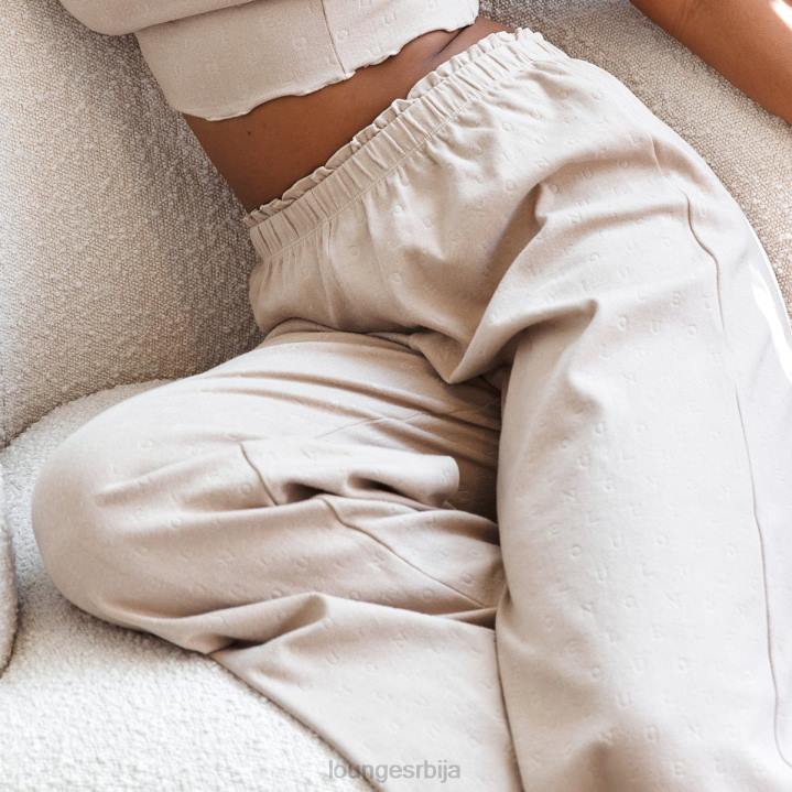 пиџама панталоне са воланима Жене Lounge Одећа JPFL942 минк