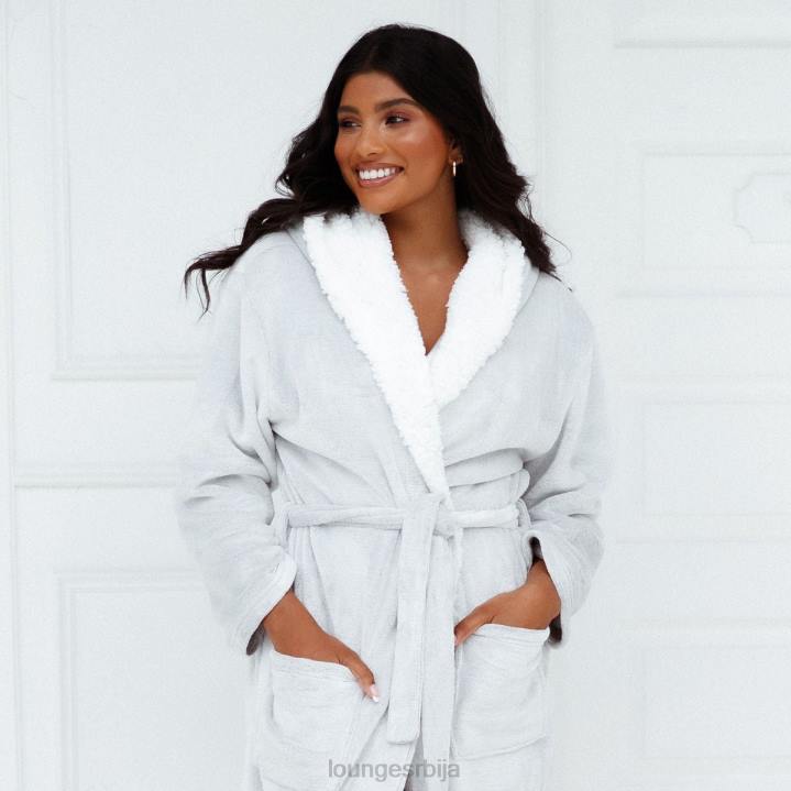 тако мекани луксузни кућни огртач Жене Lounge Одећа JPFL948 сива