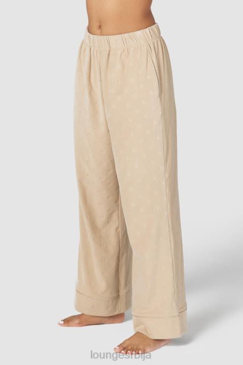 луксузне рељефне пиџама панталоне Жене Lounge Одећа JPFL959 минк