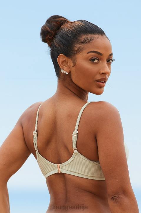 њујоршки бикини топ са текстуром Жене Lounge купаћи костими JPFL978 маслина