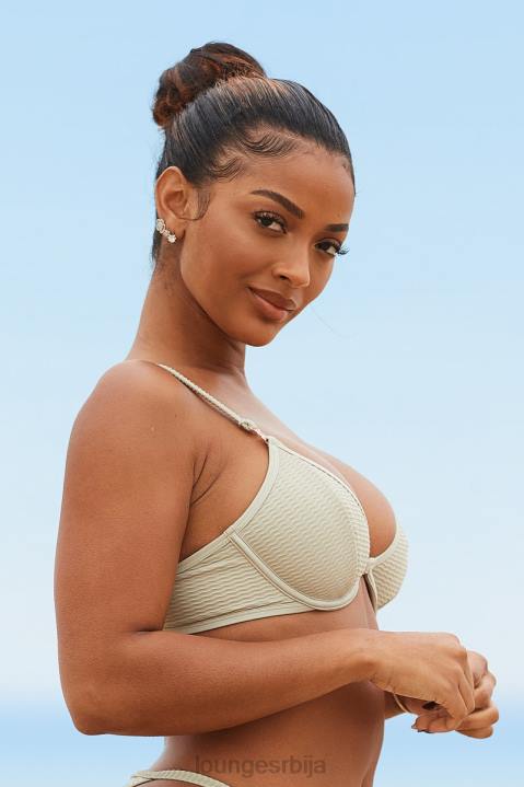 њујоршки бикини топ са текстуром Жене Lounge купаћи костими JPFL978 маслина