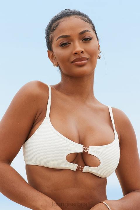 цали текстурирани бикини горњи део Жене Lounge купаћи костими JPFL984 крем