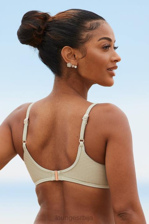 цали текстурирани бикини горњи део Жене Lounge купаћи костими JPFL986 маслина