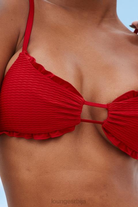 Хаваии текстурирани бикини горњи део Жене Lounge купаћи костими JPFL996 црвена