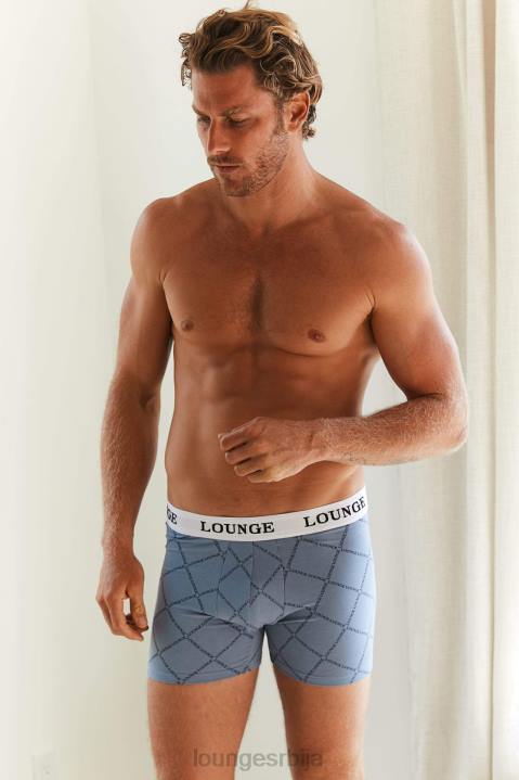боксери три паковање мушкарци Lounge Доњи веш JPFL440 плава штампа